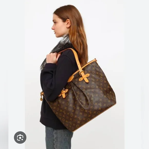 LOUIS VUITTON Monogram Palermo GM Shoulder Bag Brown/Beige - Picture 5 of 16